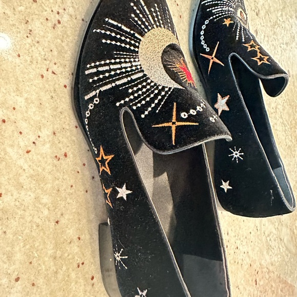 Johnny Was Cigarette Loafers with Red and Gold Accents - Picture 2 of 9